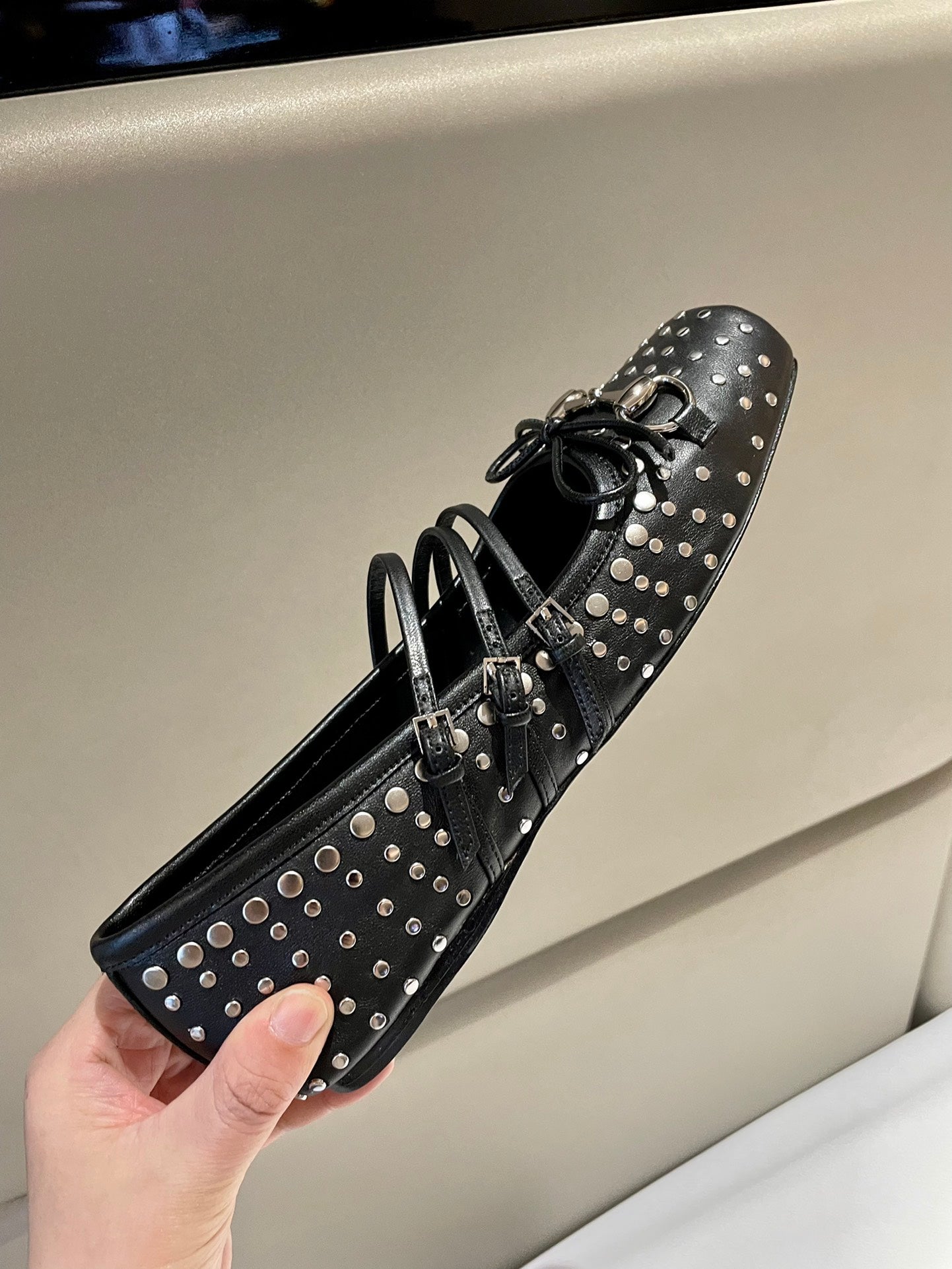 Black Horsebit Ballet Flat