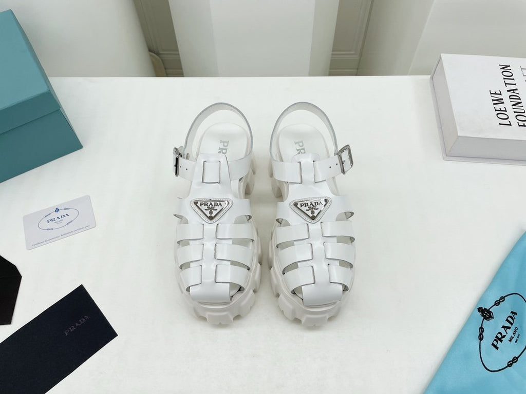 White PF rubber sandals