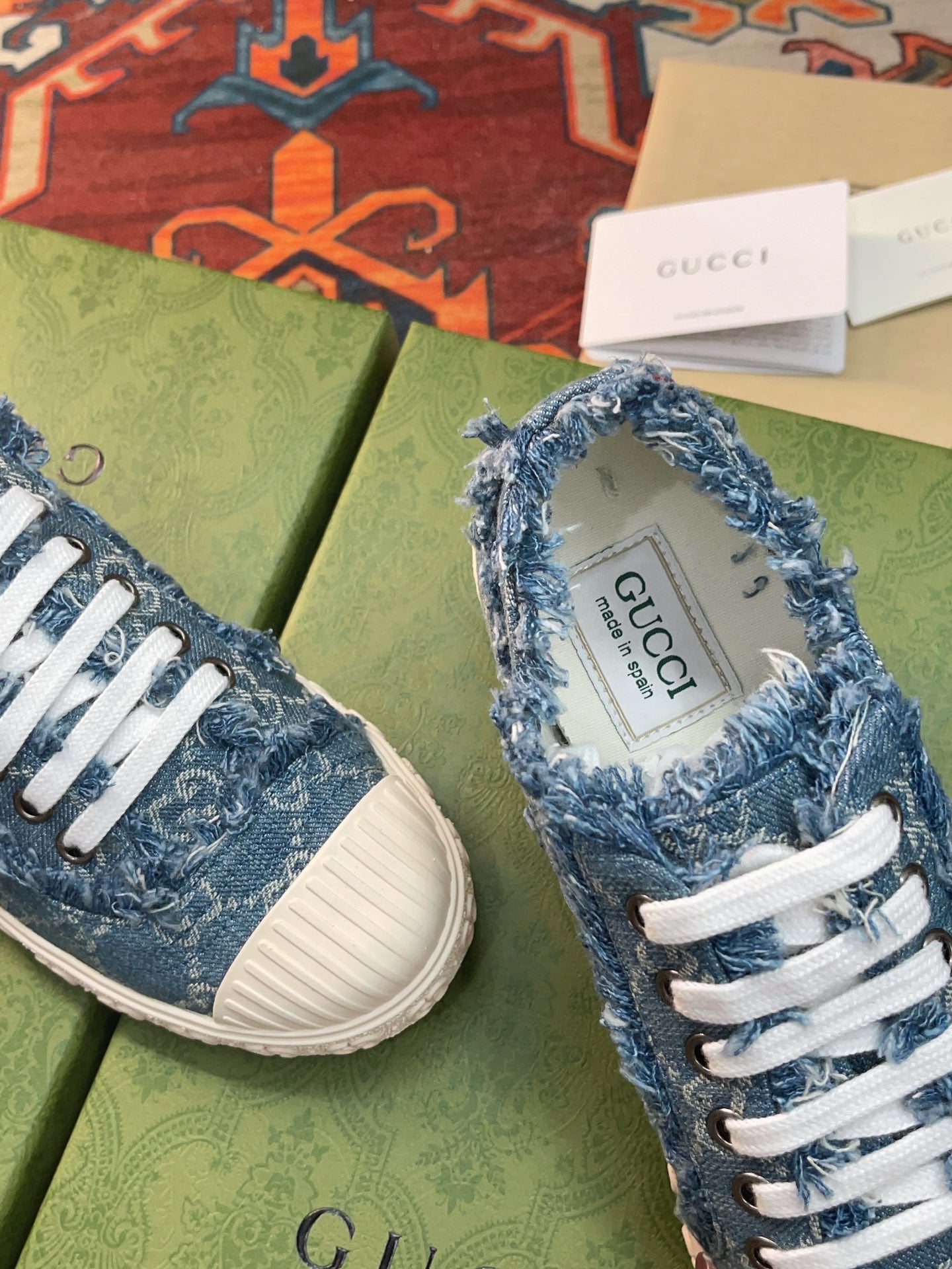 Men's Light Blue GG Denim Sneaker