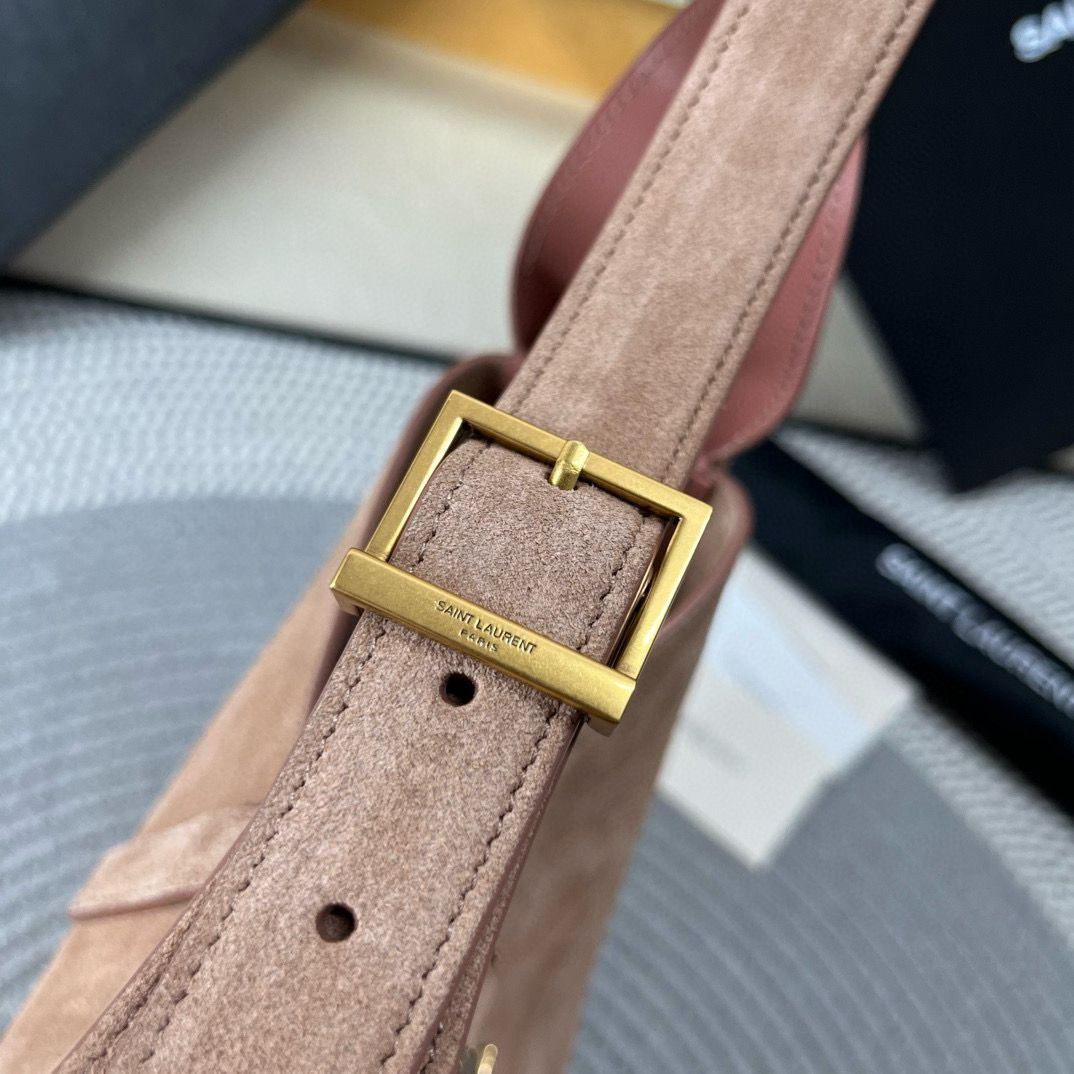 Barely Pink Le 5 à 7 Small Suede Shoulder Bag