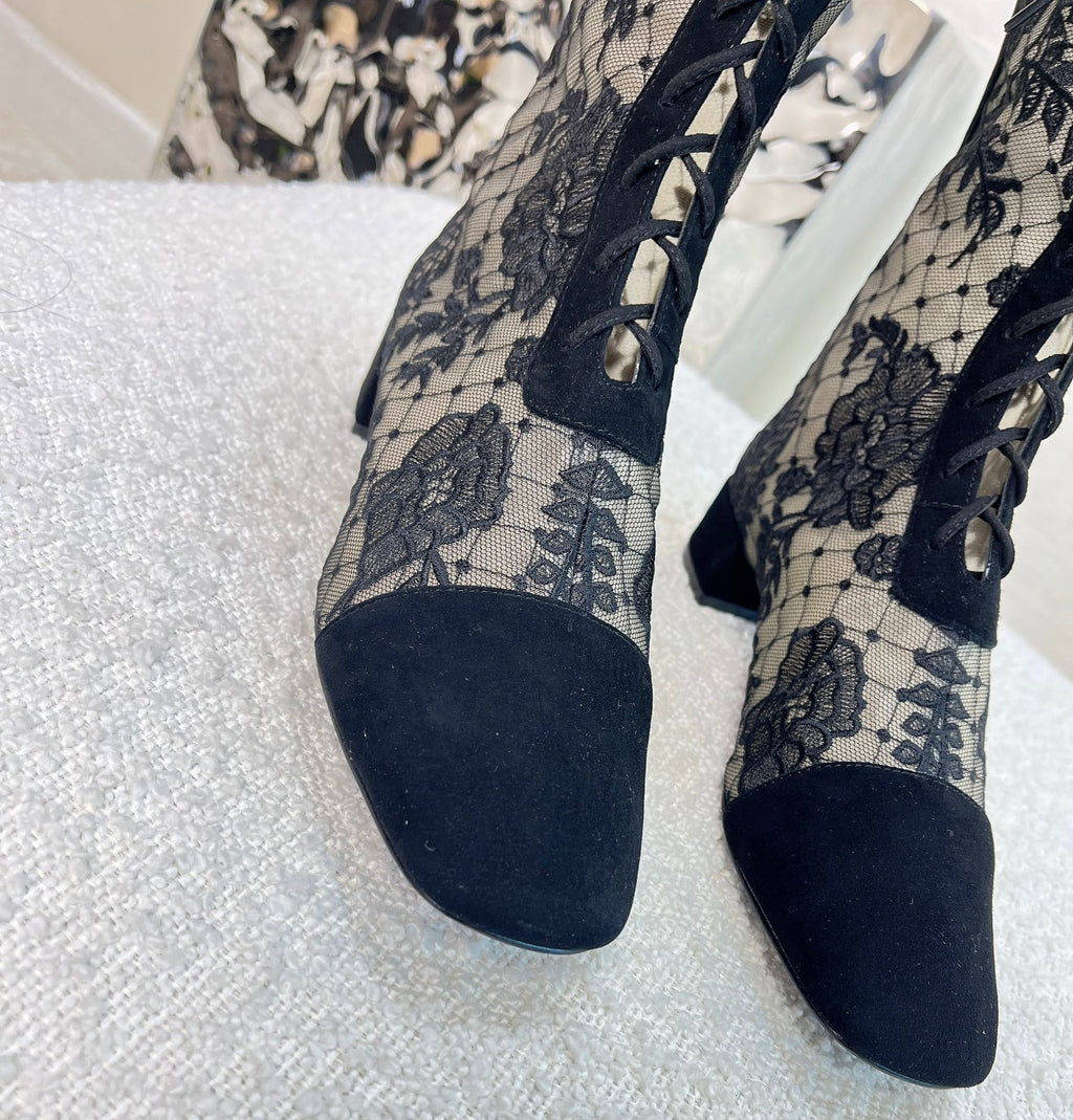 Black Mesh & Suede ND Boot