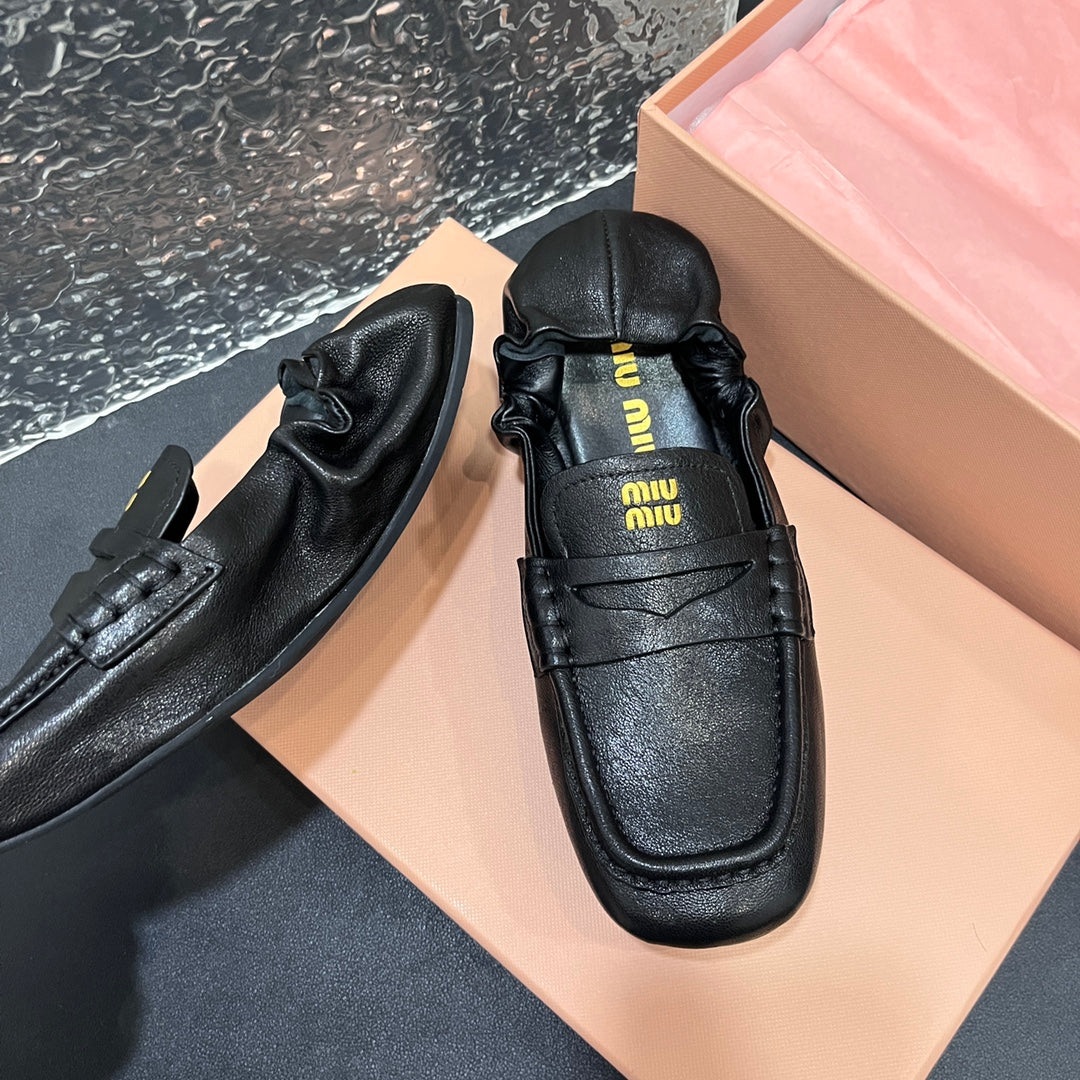Black Leather Loafers