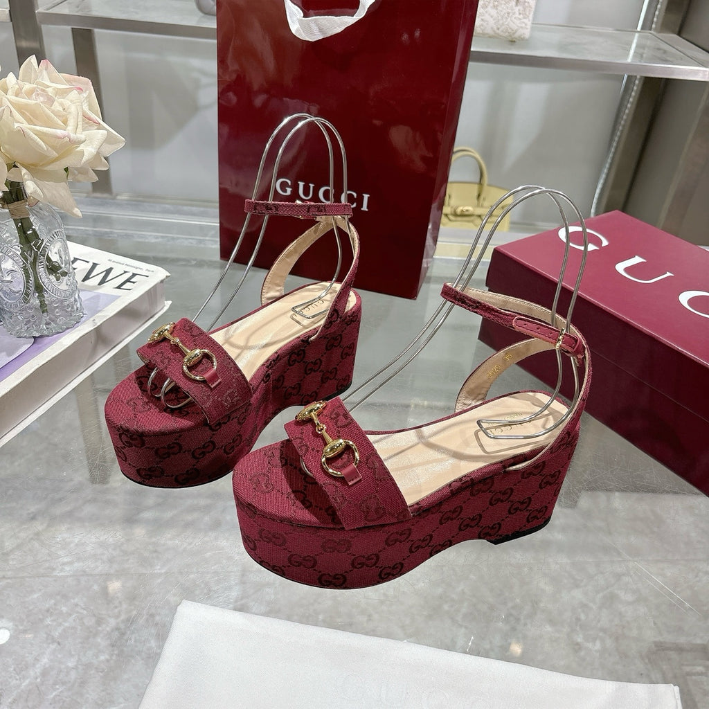 Rosso Ancora Red Flatform Sandal