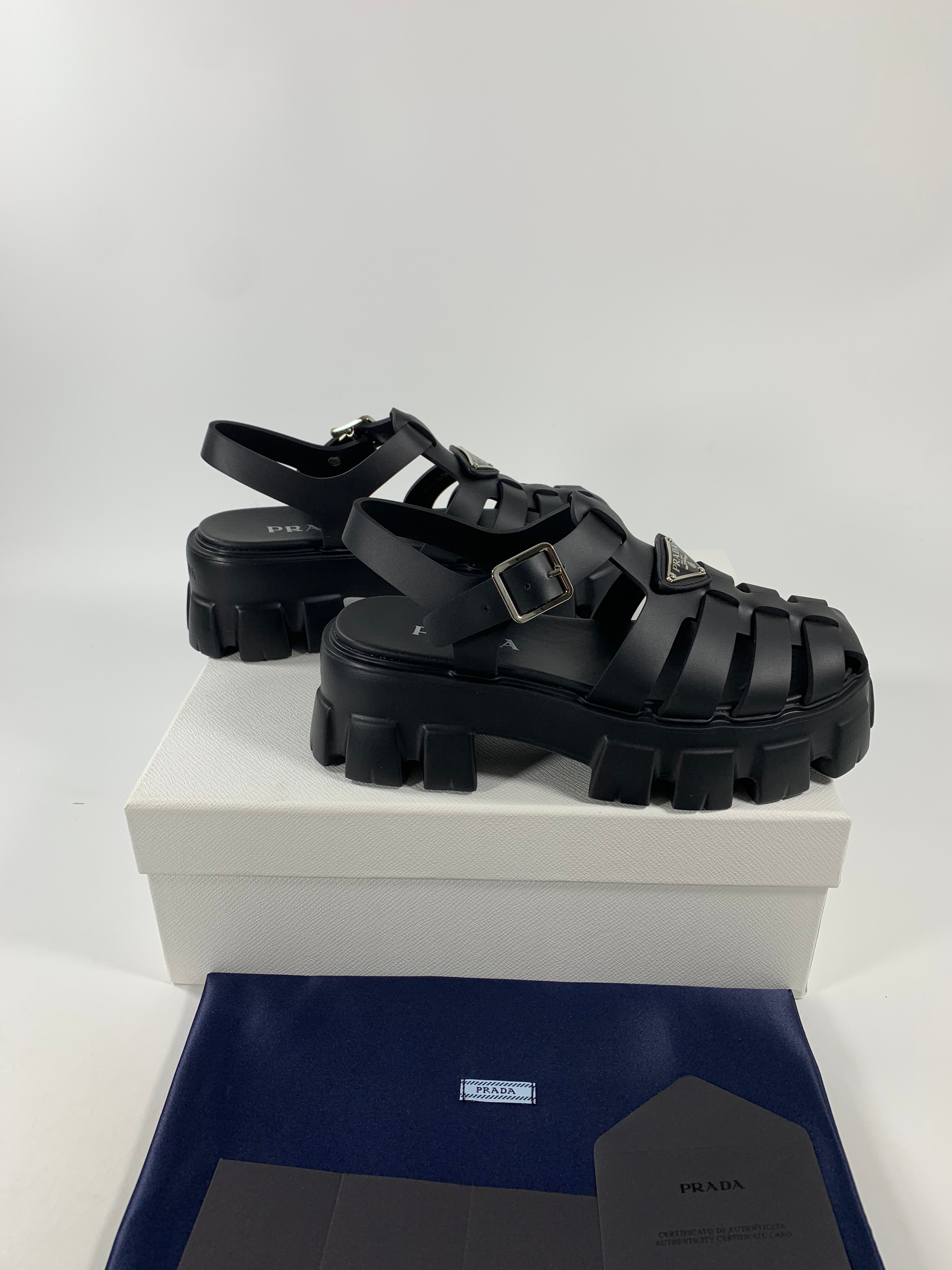 Black PF rubber sandals