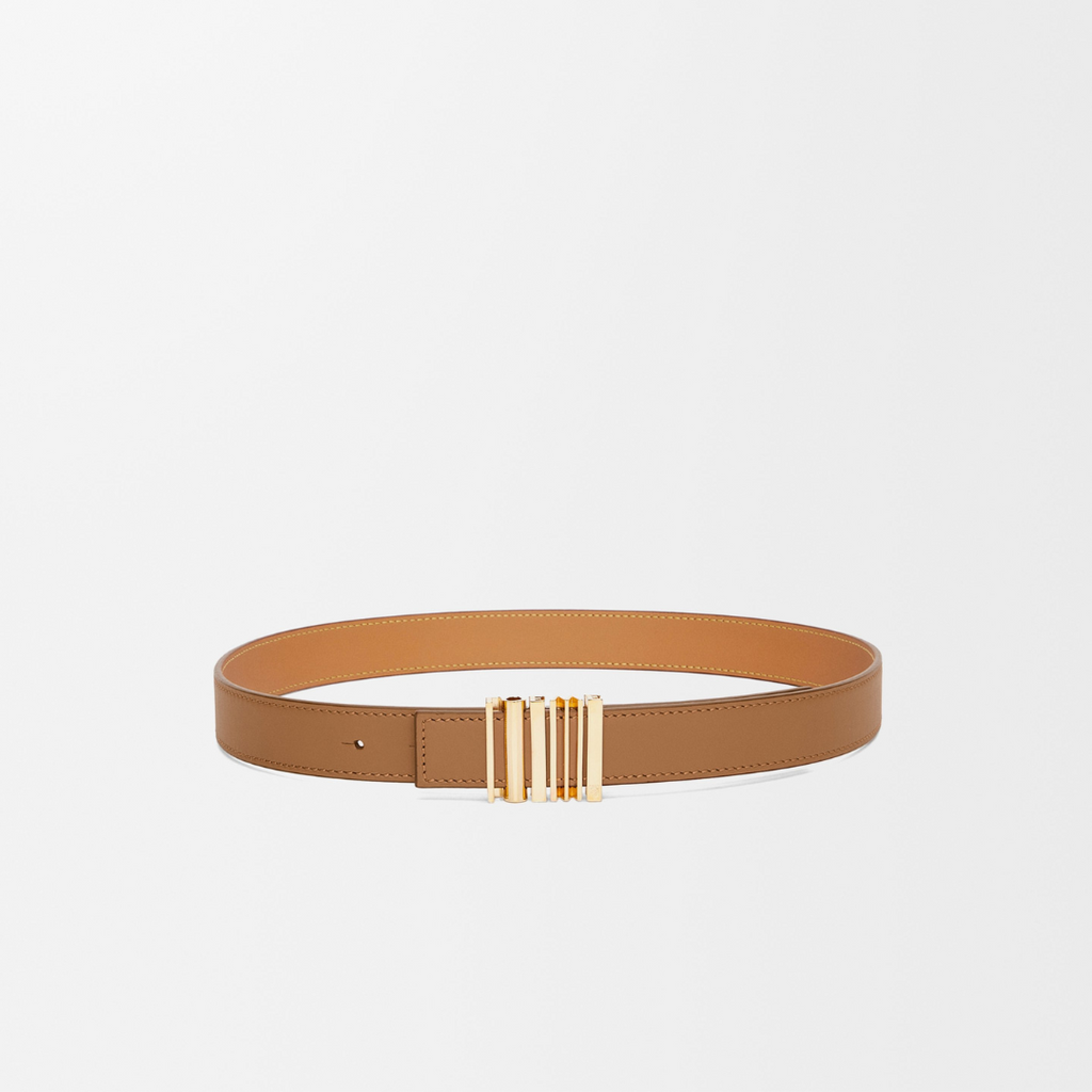 Oak/Gold Graphic Belt