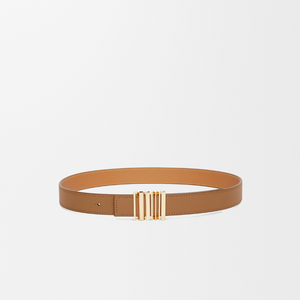 Oak/Gold Graphic Belt