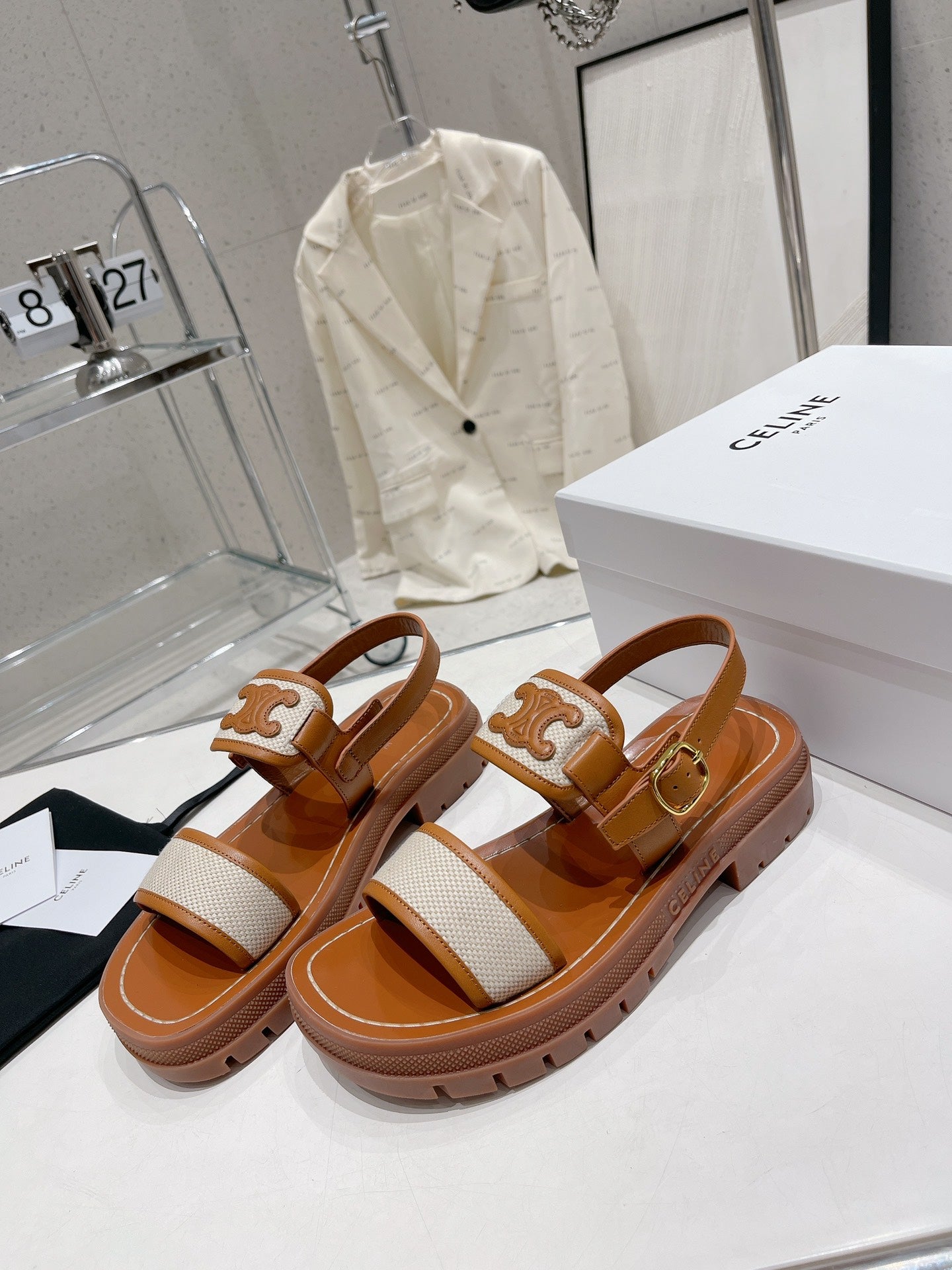 Tan & Dark Beige CT Sandals