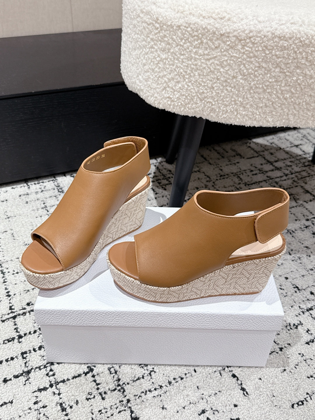 Camel Attitude Wedge Sandal