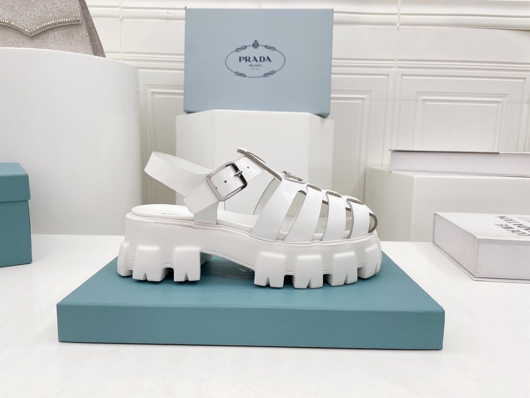 White PF rubber sandals