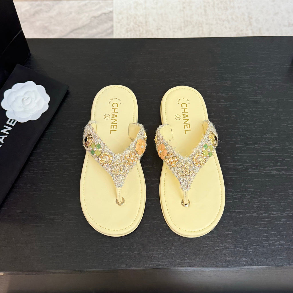 Light Yellow, Pink & Light Blue Thongs