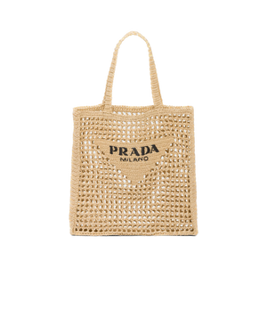 Natural raffia tote bag