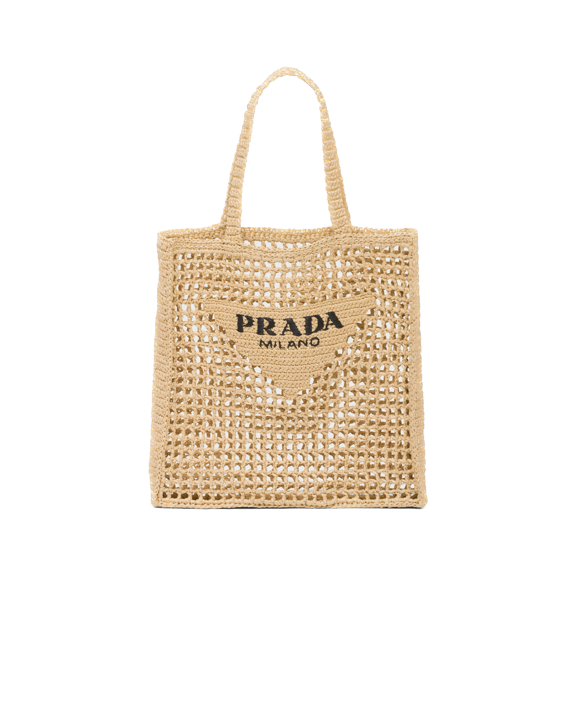 Natural raffia tote bag