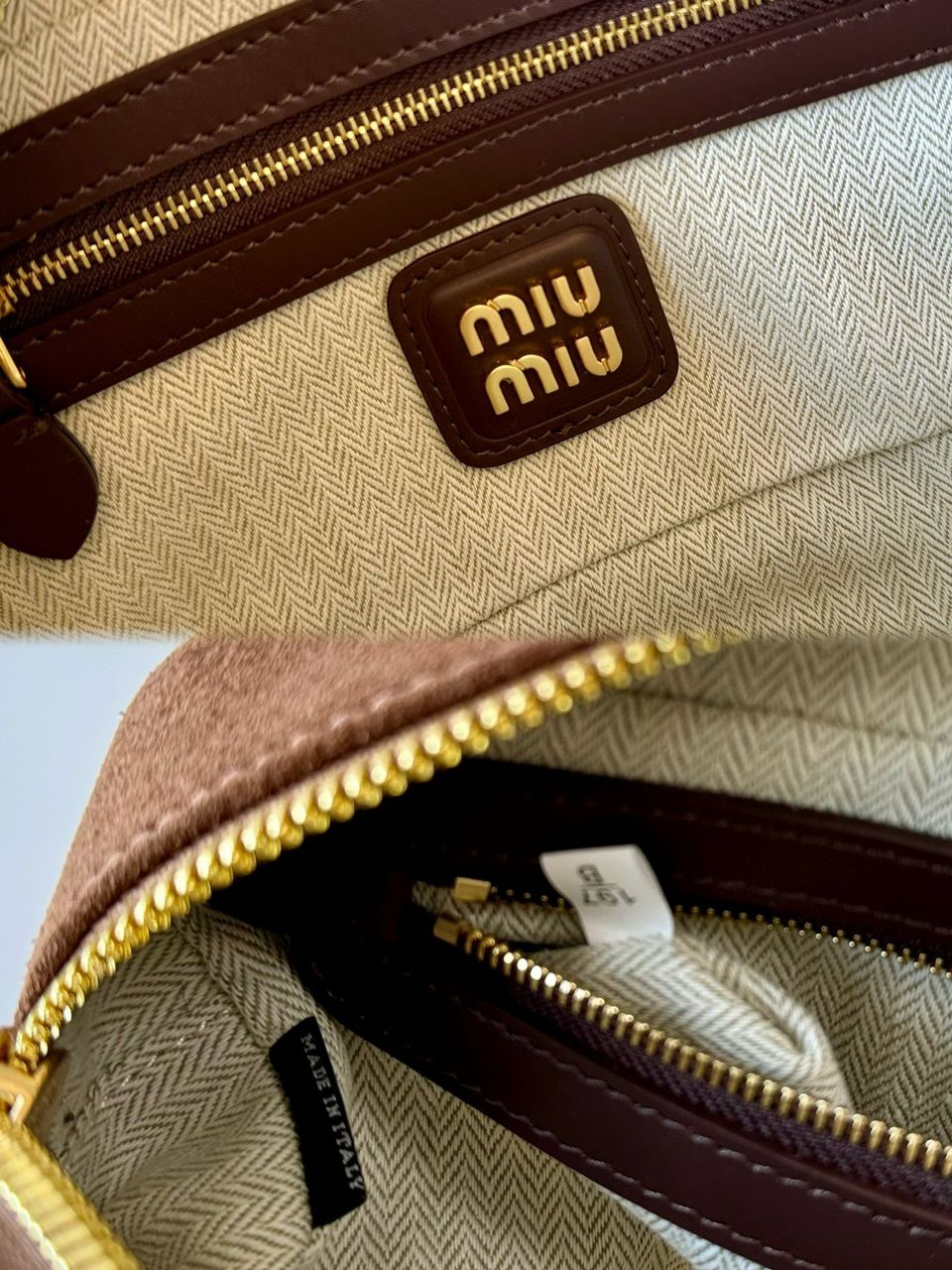 Cocoa Brown Arcadie Padded Suede Top-Handle Bag