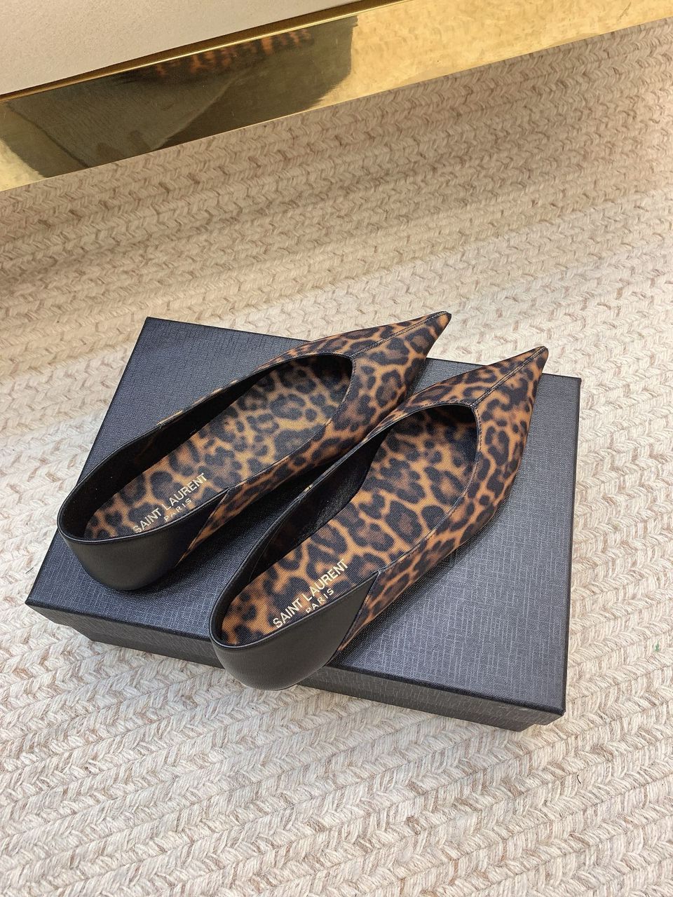 Carolyn Leopard-Print Slippers