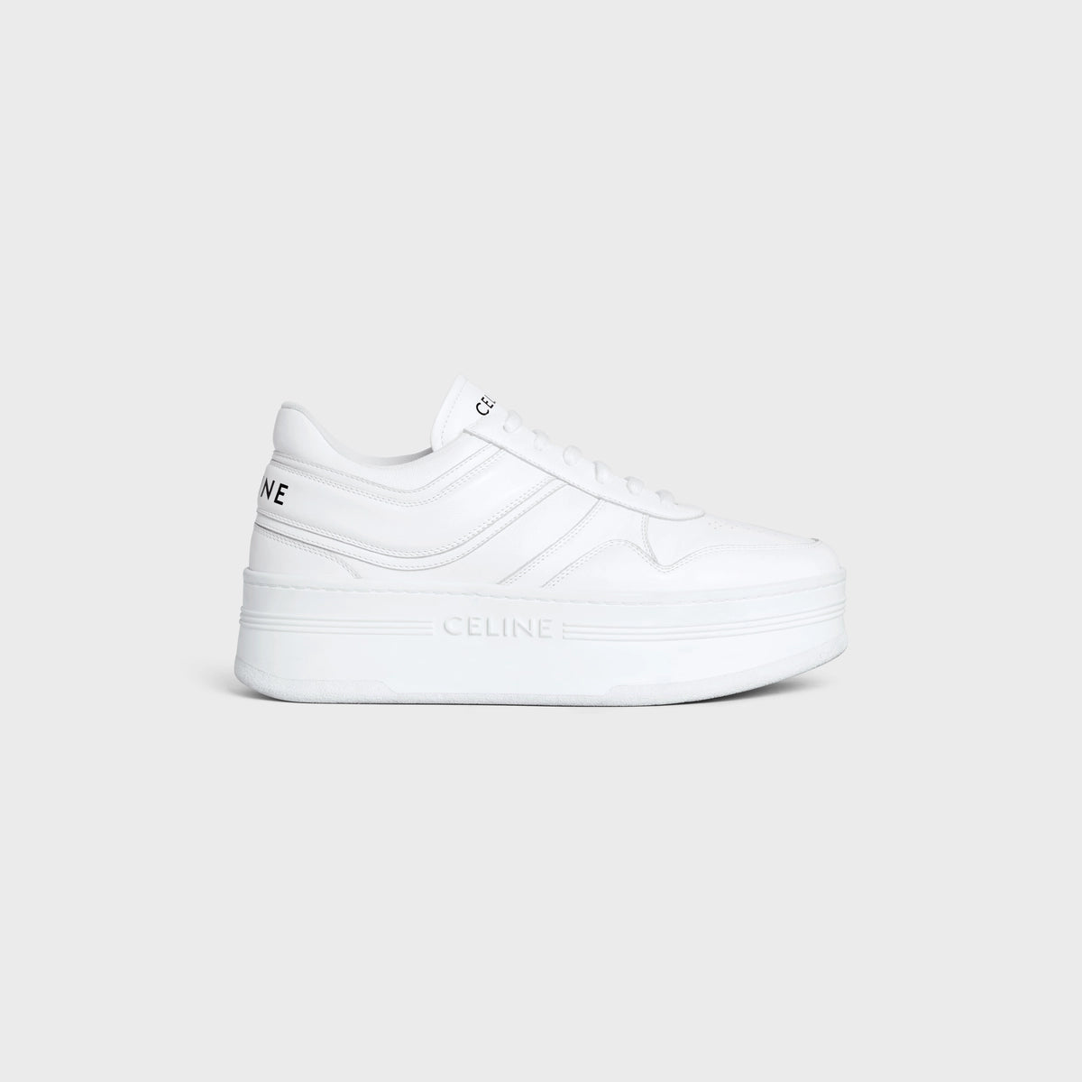 Optic white CB sneakers with wedge outsole