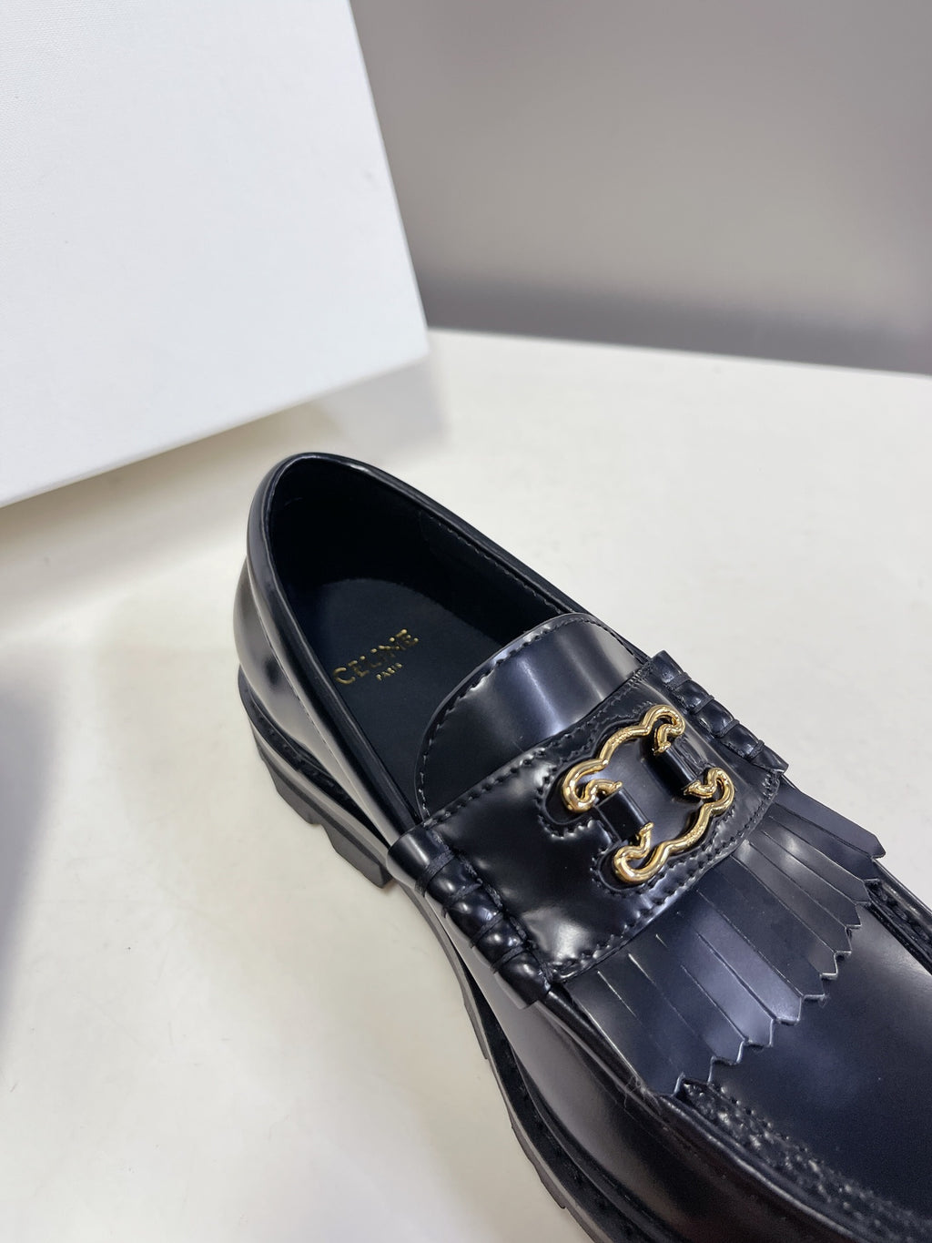 Black CM Loafer With Triomphe Frame