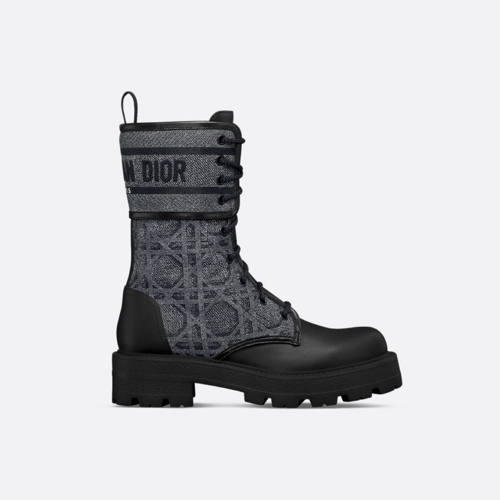 Black & Gray D-Major Ankle Boot