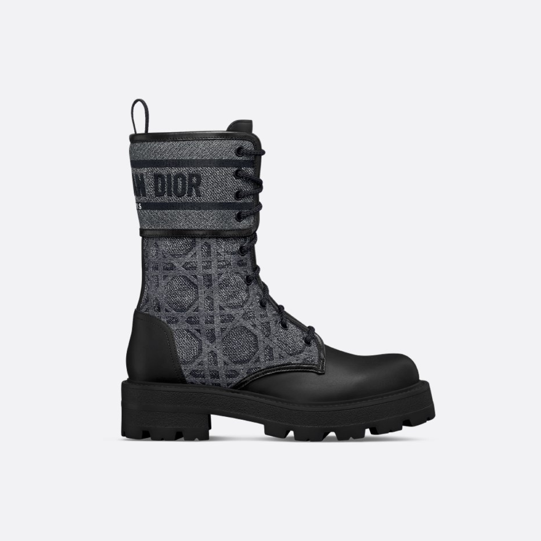 Black & Gray D-Major Ankle Boot