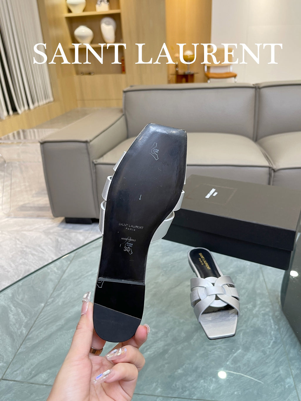Platinum YT Mules In Leather