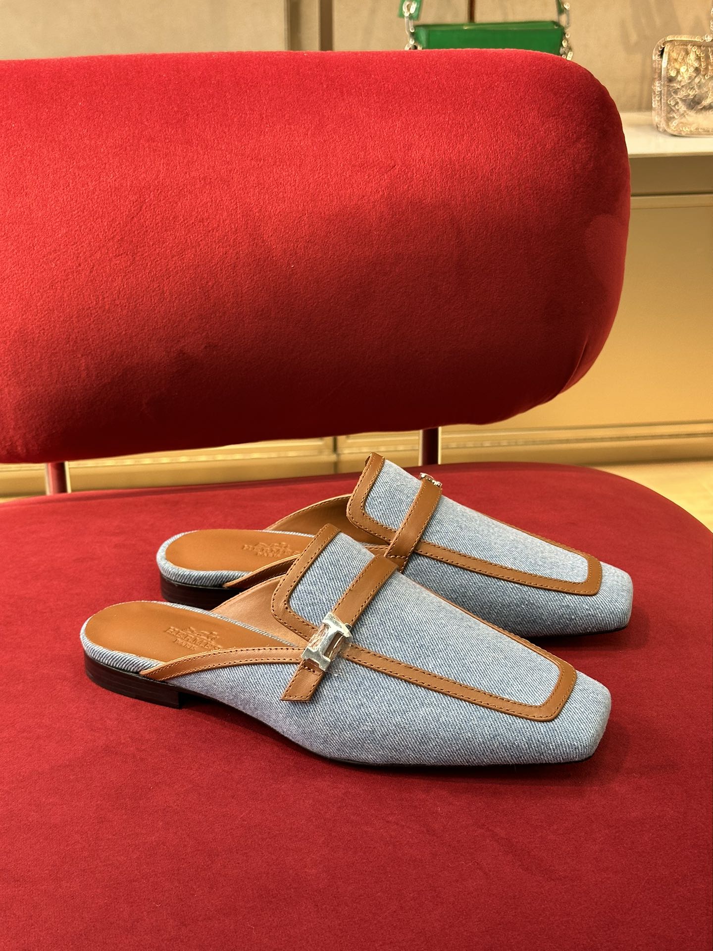 Bleu Clair & Naturel HG mule