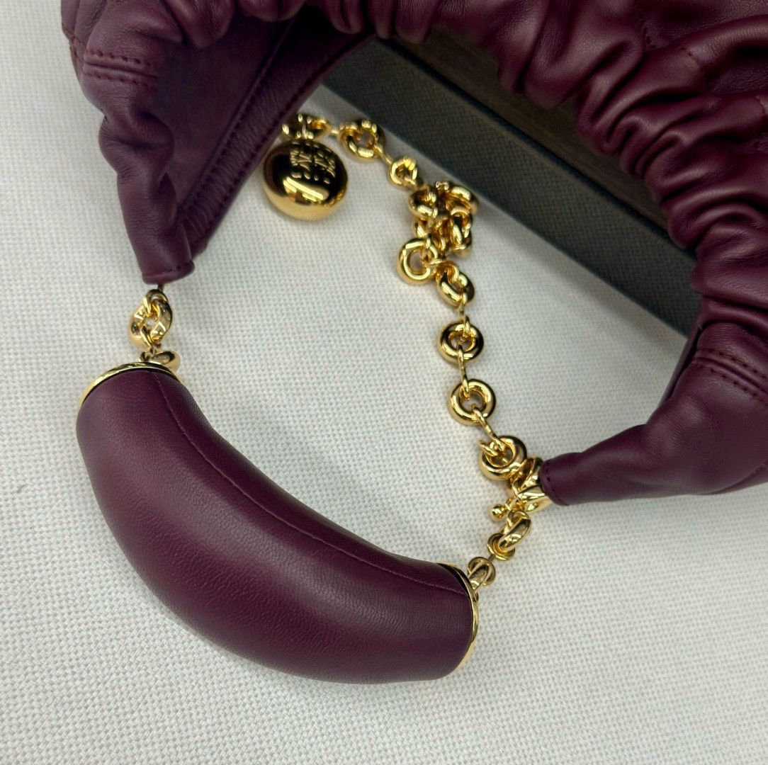 Dark Burgundy Small Squeeze Bag