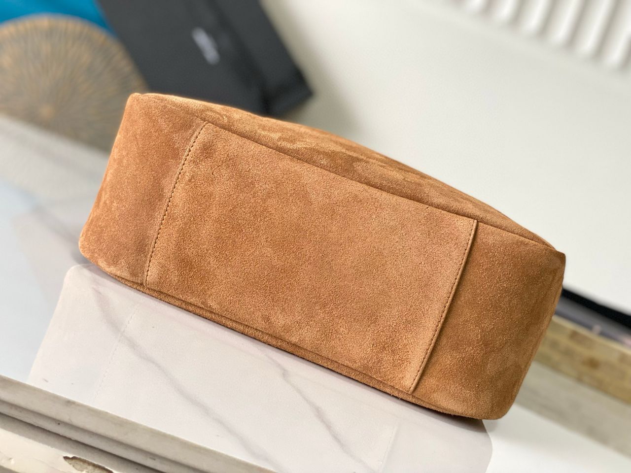 Leaf Green Le 5 à 7 Large Leather Shoulder Bag