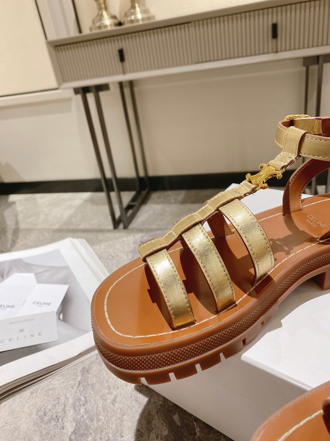 Gold CG sandal