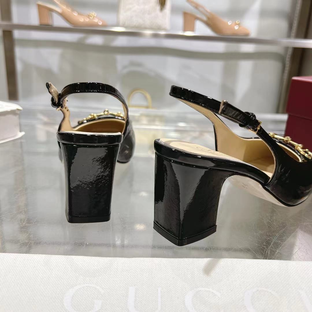 Black Horsebit Slingback