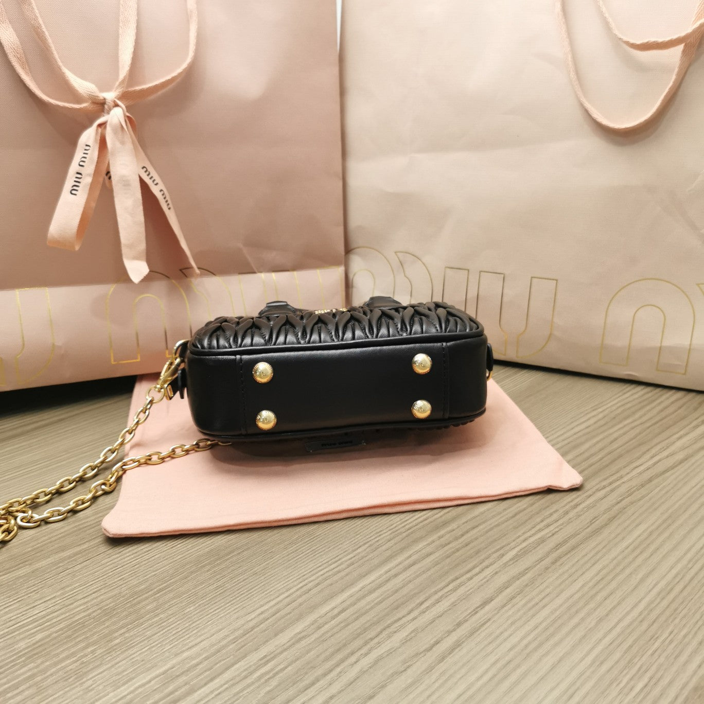 Black AM Leather Mini-Bag