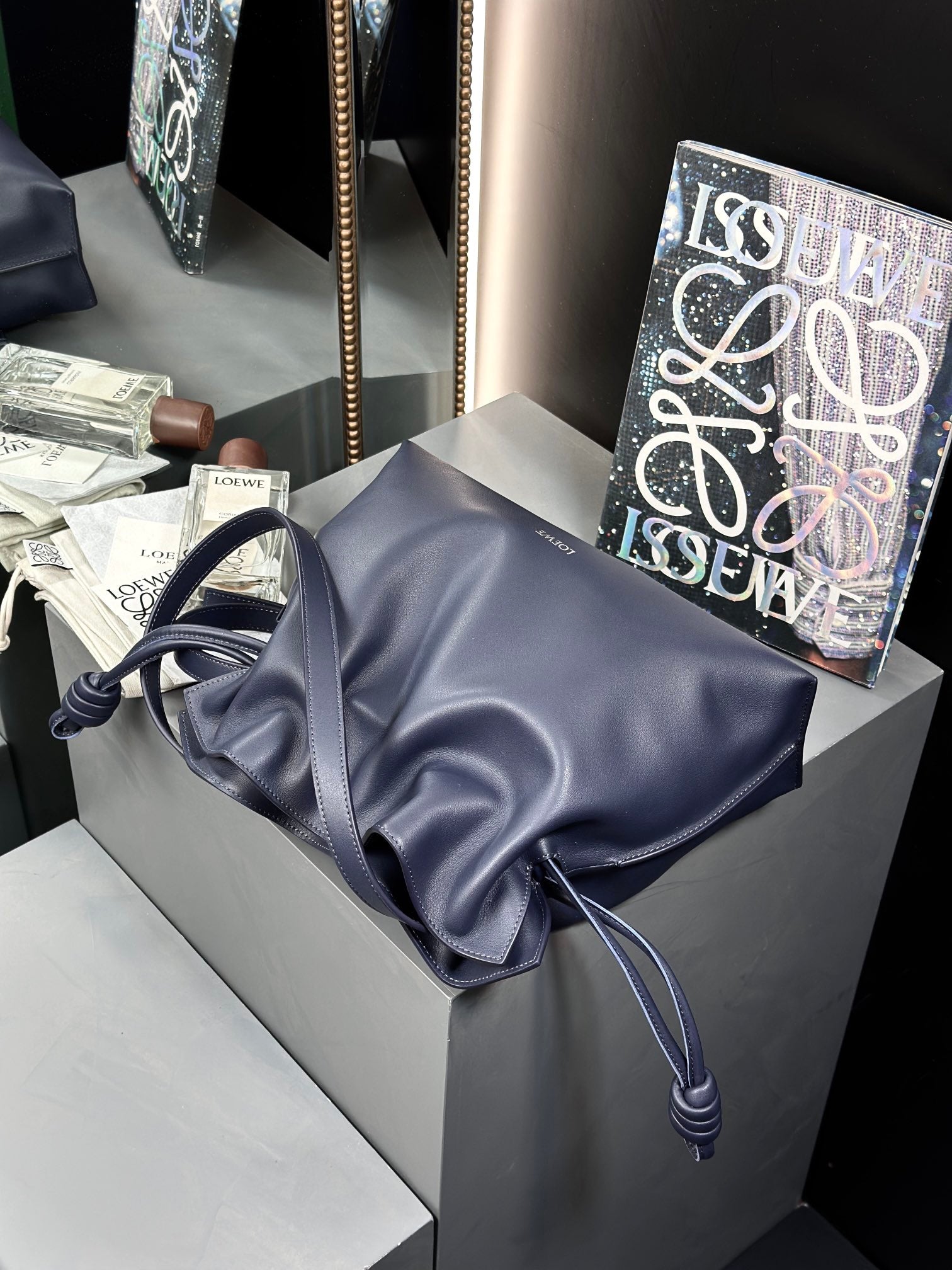 Abyss Blue Medium Flamenco Clutch