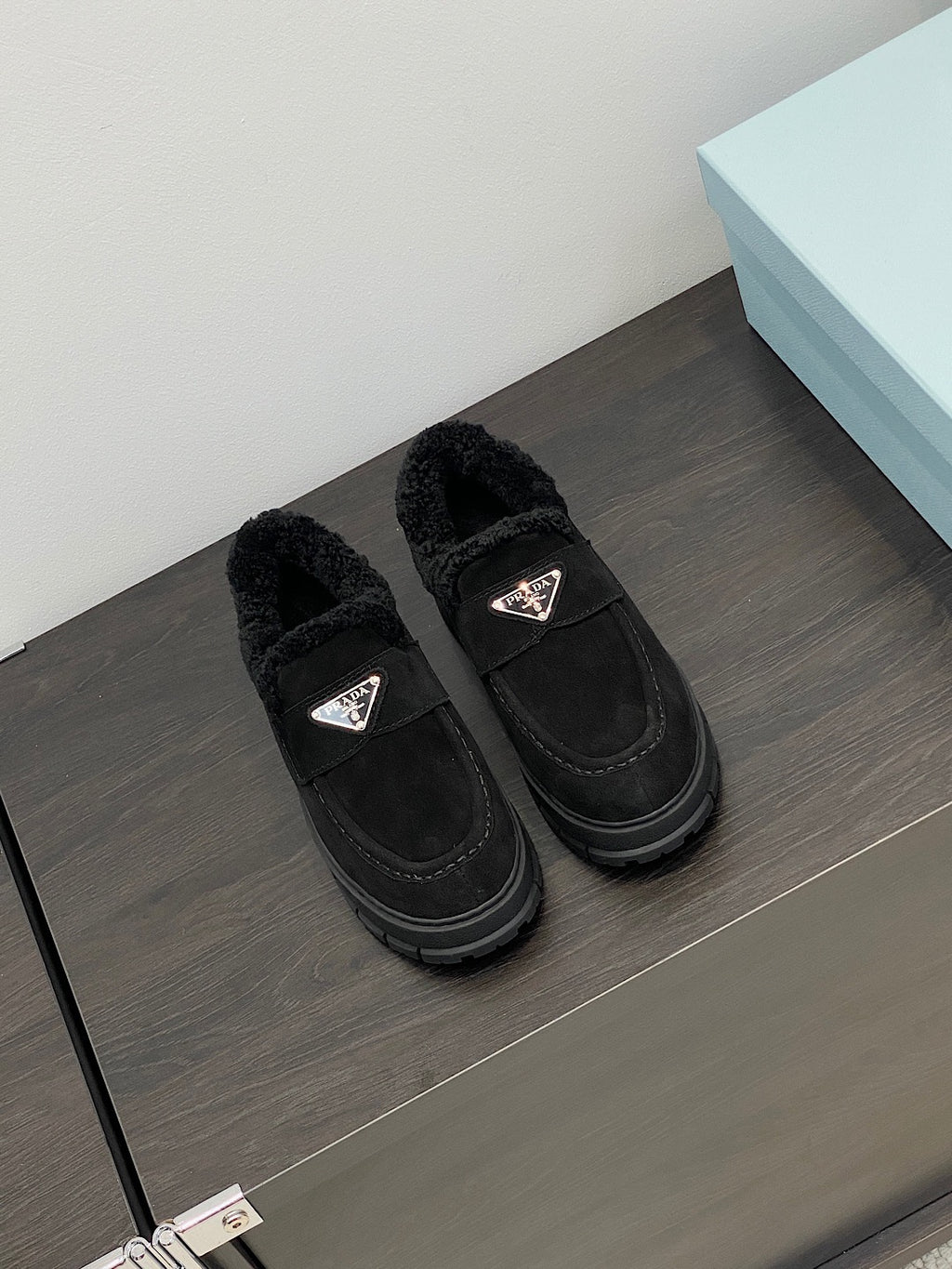 Black Suede Loafer Booties