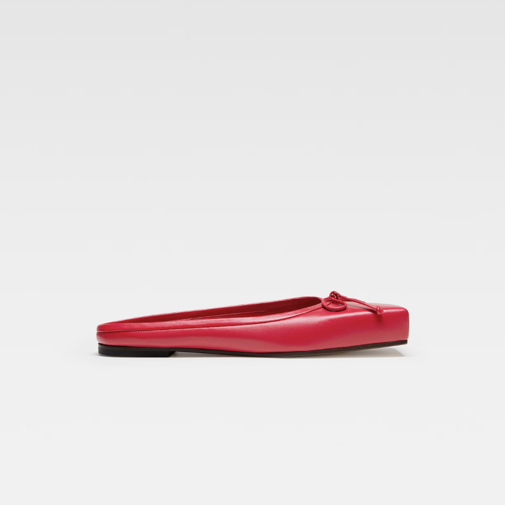 Red The Flat Ballet Mules