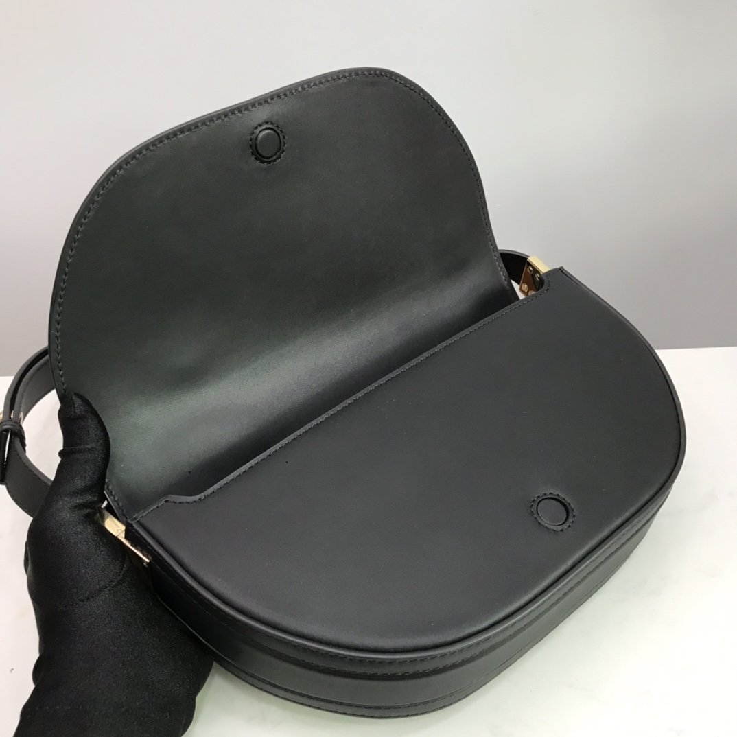 Black small leather BO bag