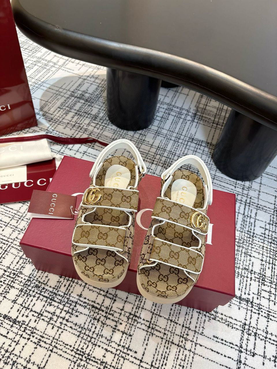 Beige & Dark Brown Sandal