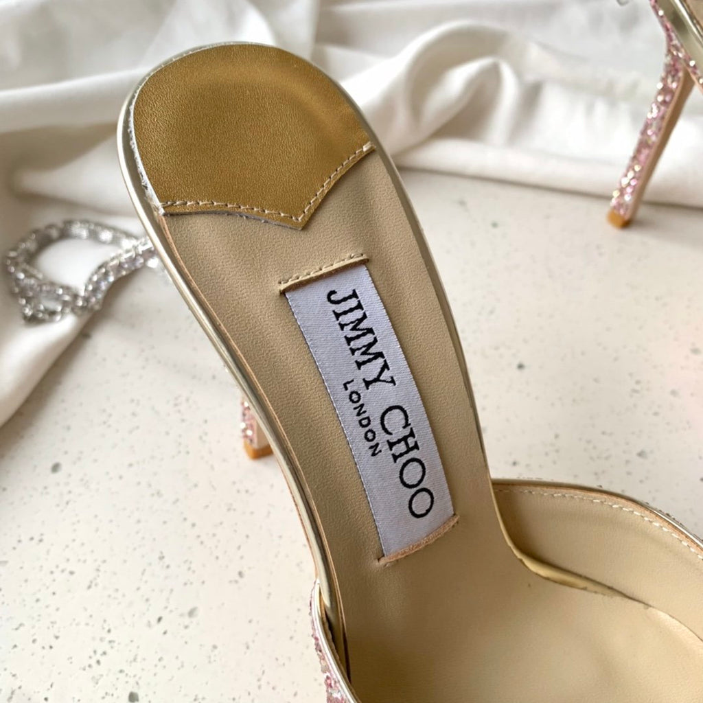 Rose coarse glitter JS pumps