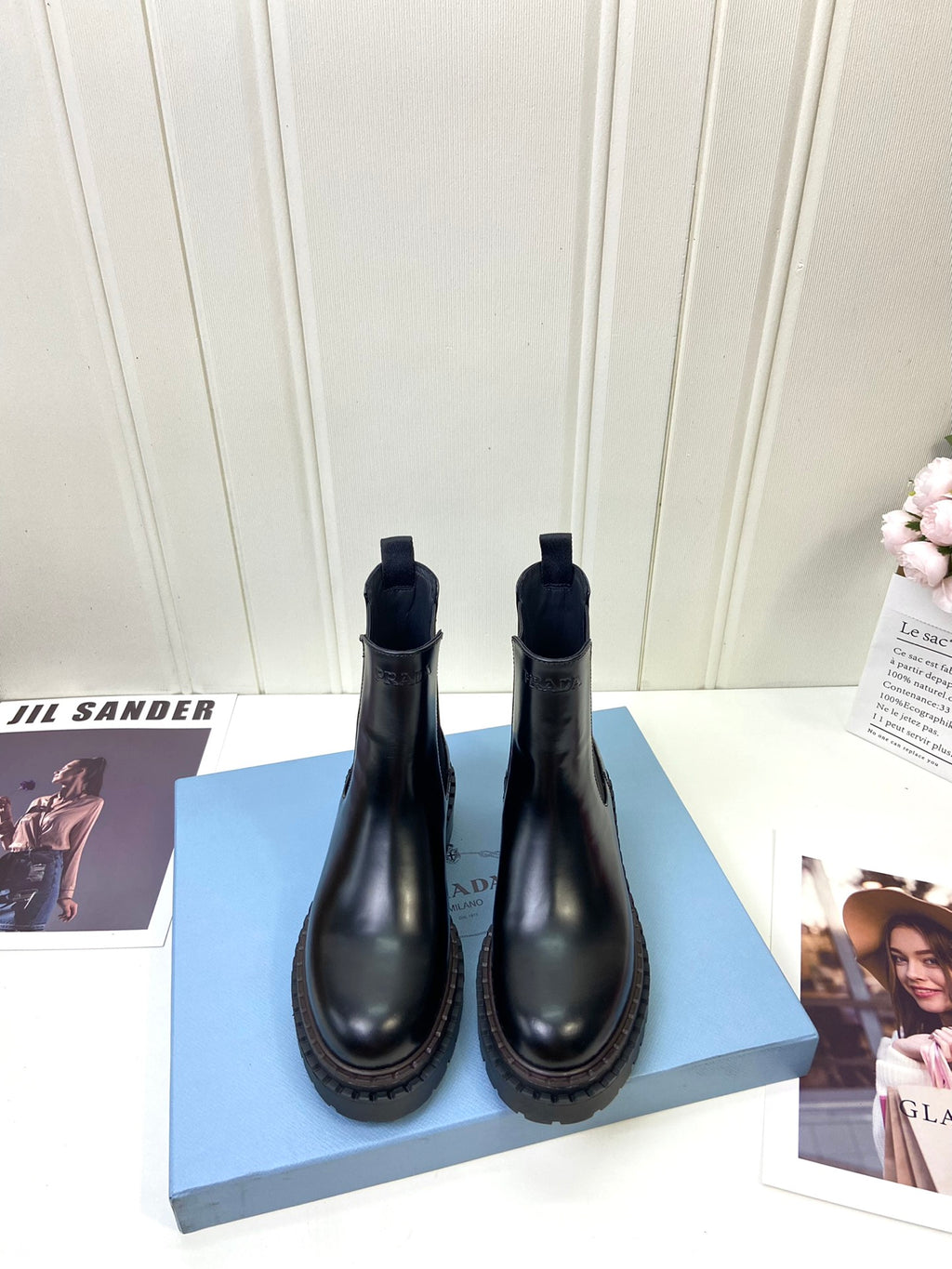 Black Leather Chelsea Boots