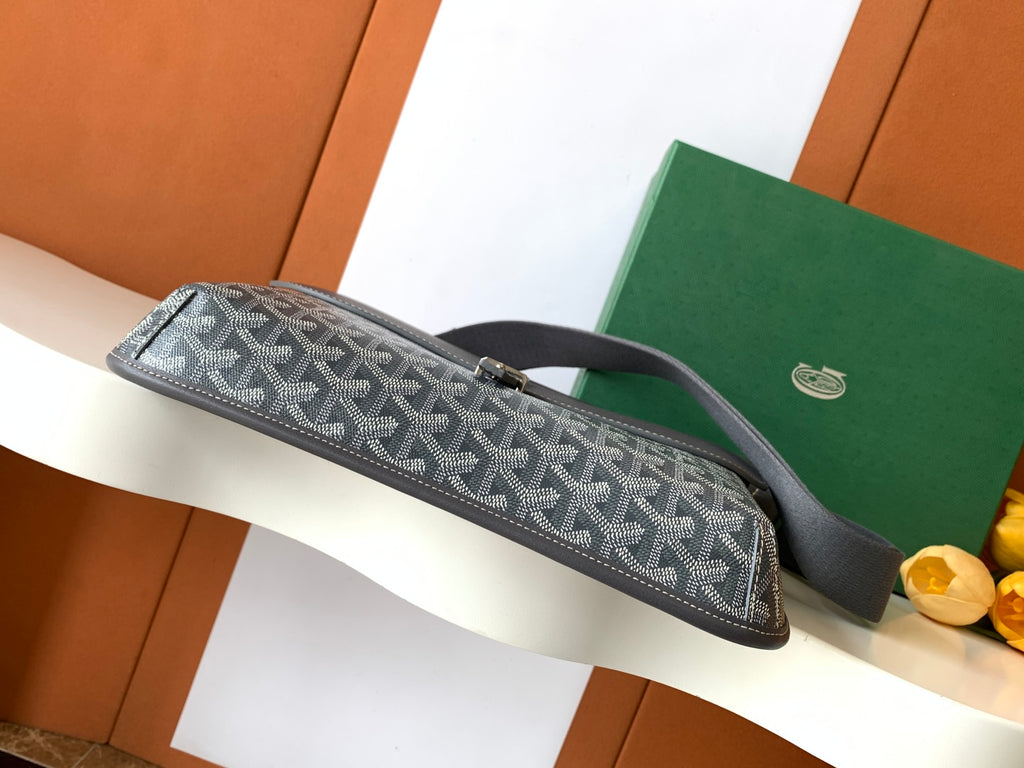 Grey Coursier Messenger Bag