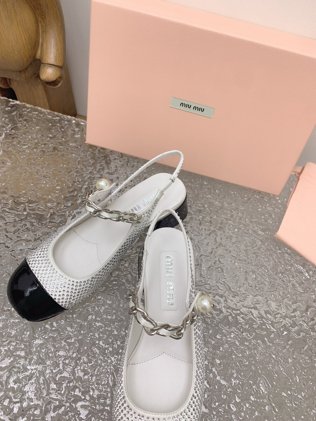 Satin & Crystal Slingback Pumps