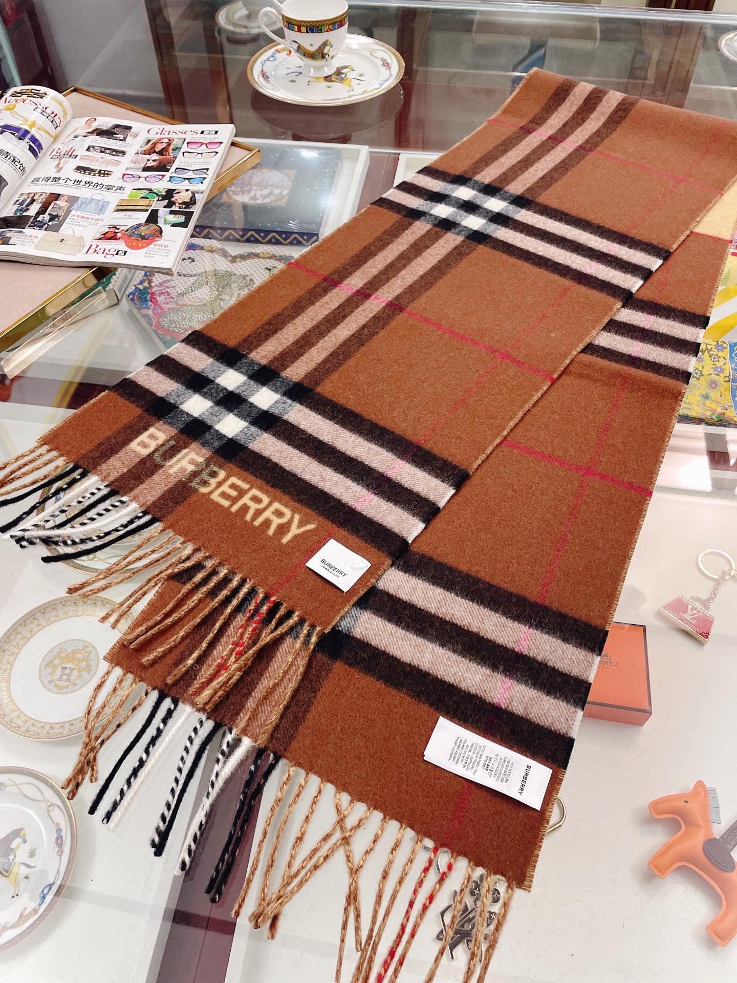 Beige/Brown BC scarf