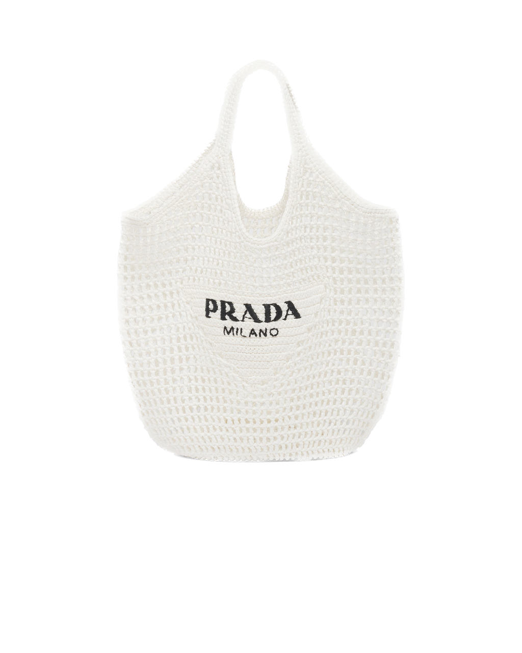 White large raffia tote bag