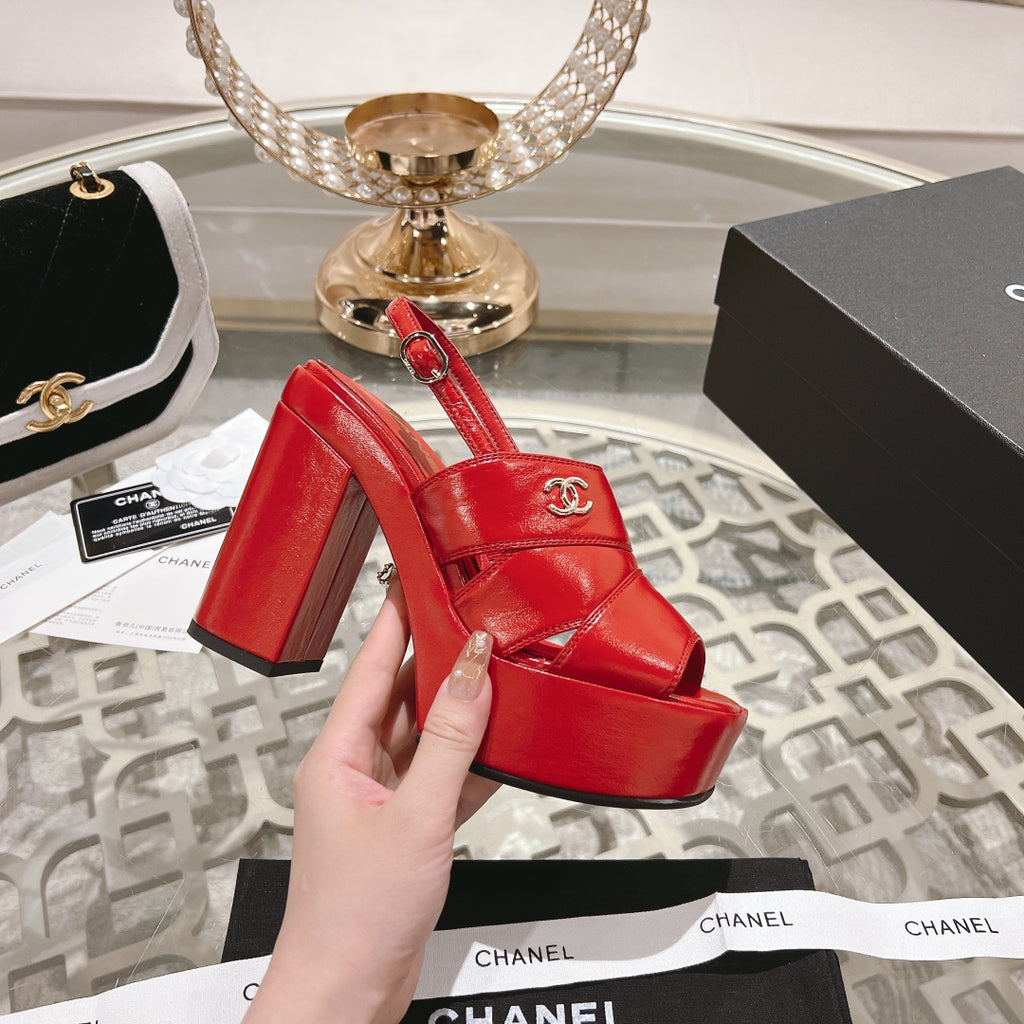 Red C Patent Sandals
