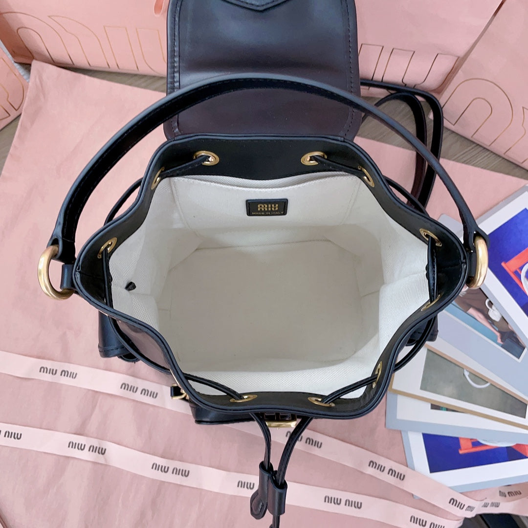 Black Leather Backpack