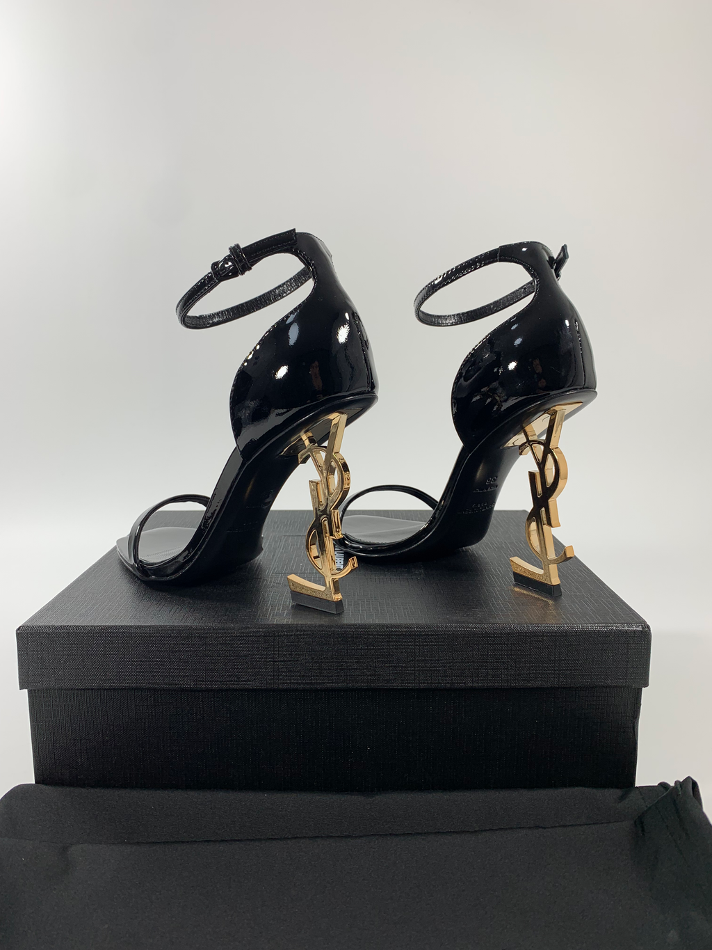 Black Opyum Sandals In Patent Leather