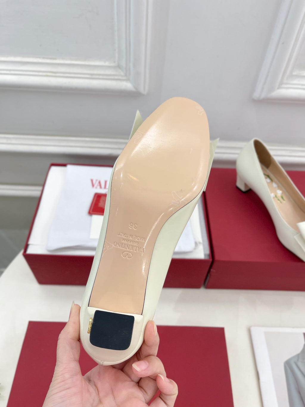 Ivory Bowow Pumps