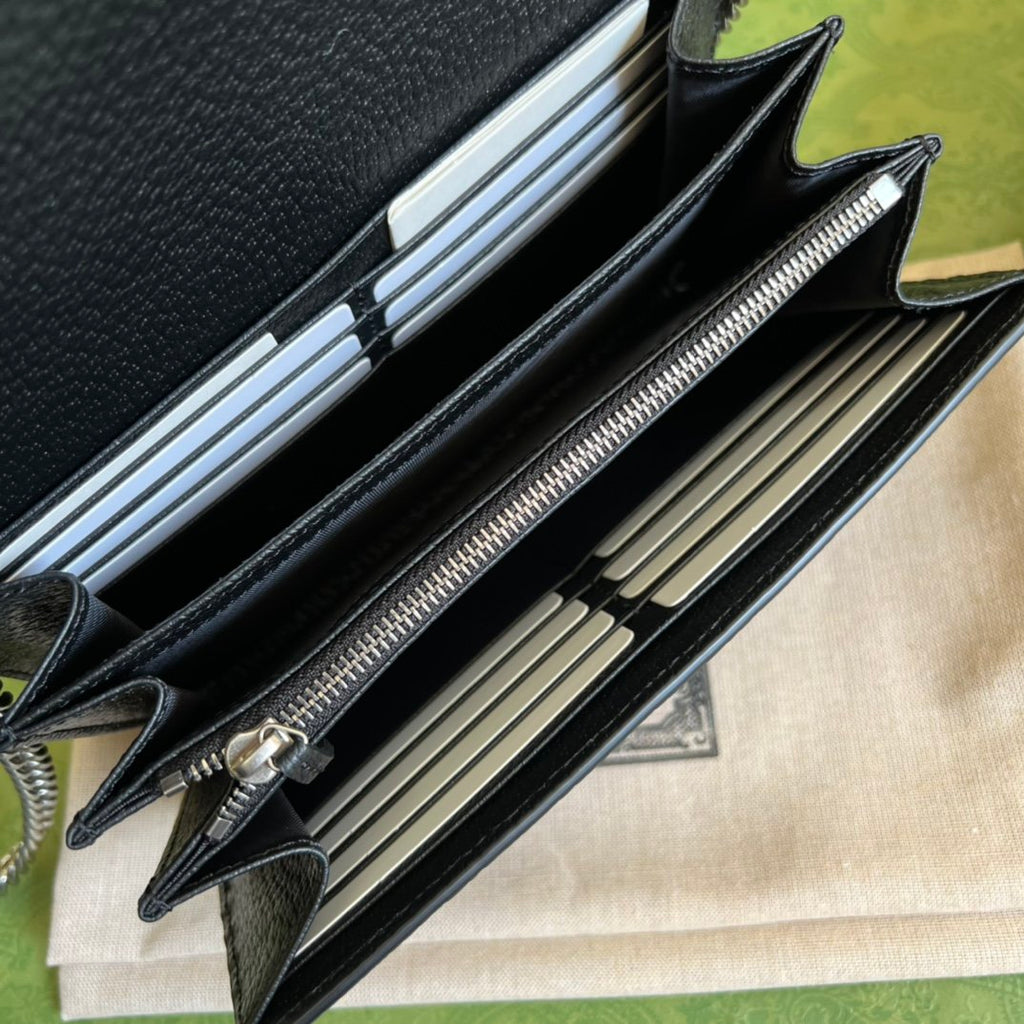 Black DG supreme chain wallet