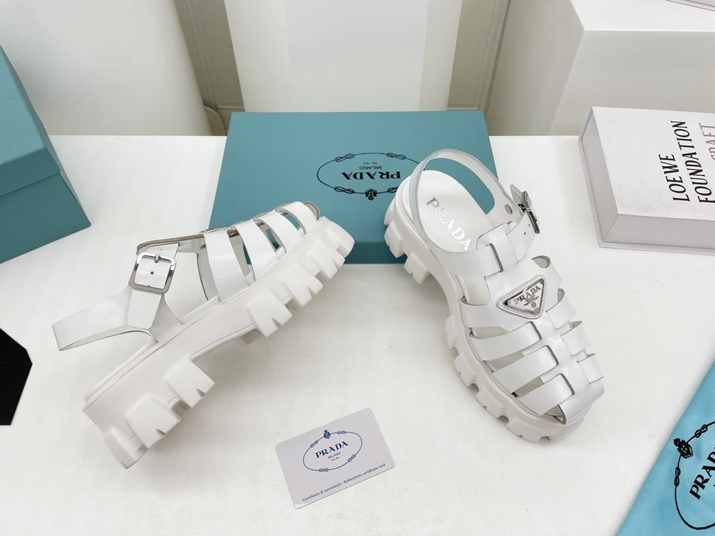 White PF rubber sandals