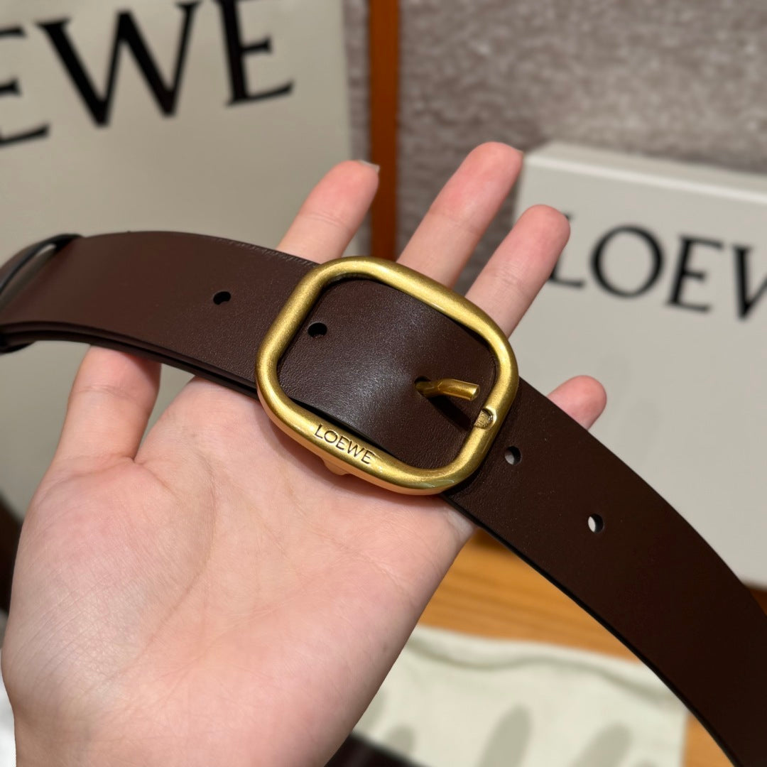 Dark Brown Rounded Soft Belt