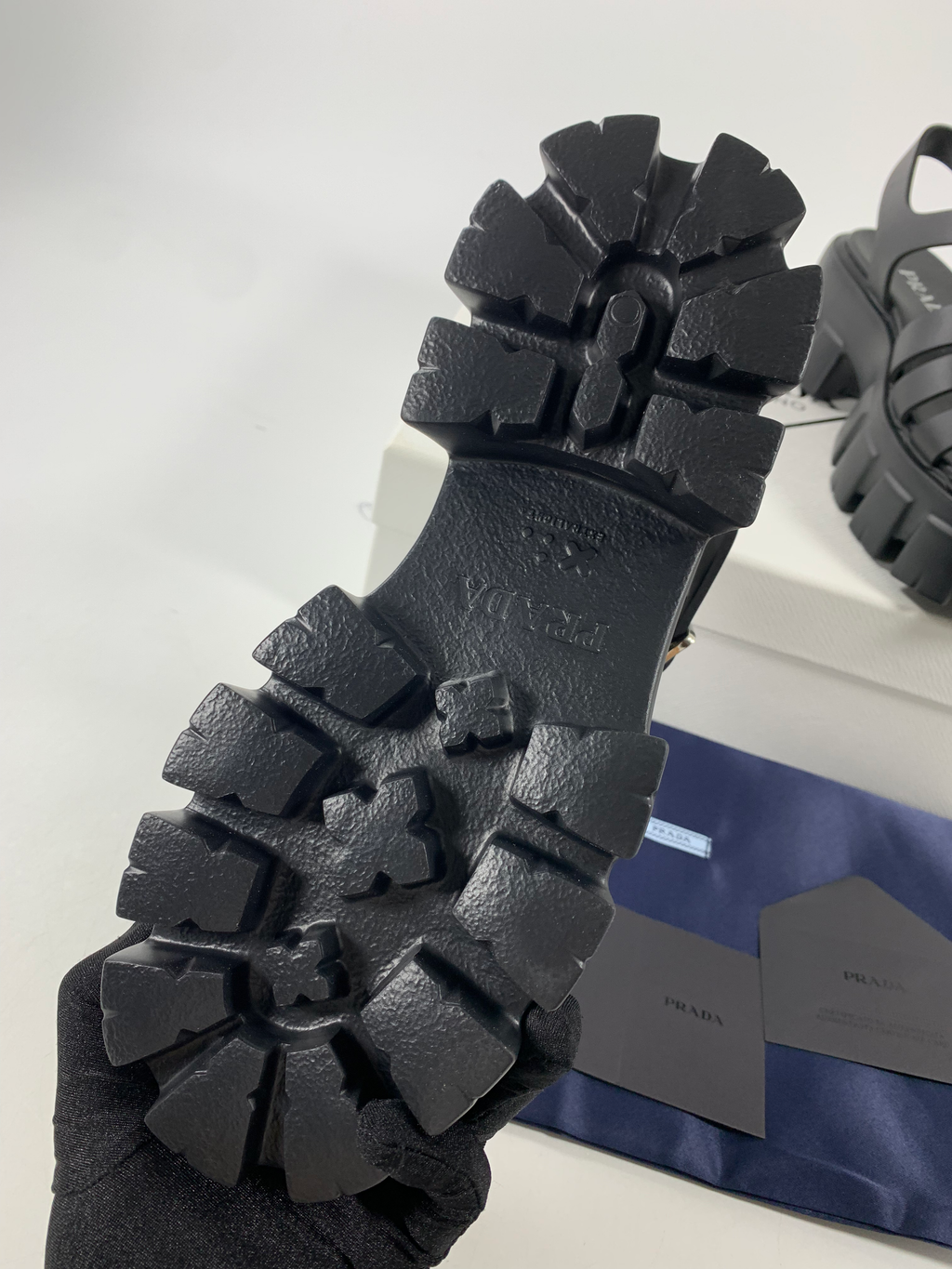 Black PF rubber sandals