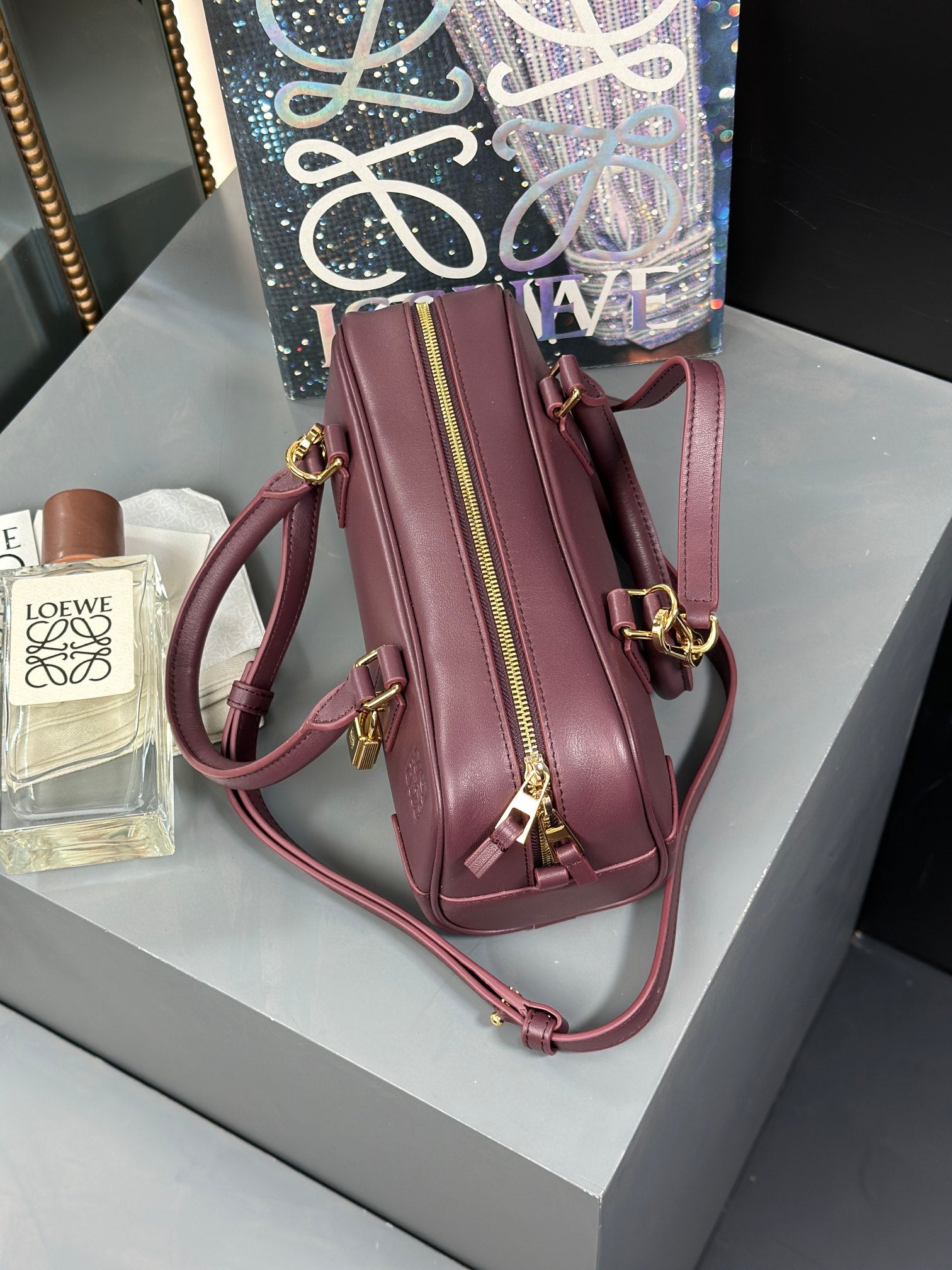 Dark Burgundy Amazona 23 Cropped Bag