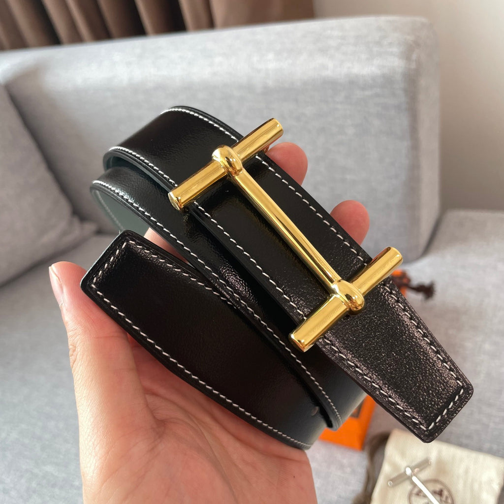Graphite & Ciel HD belt buckle & Reversible leather strap